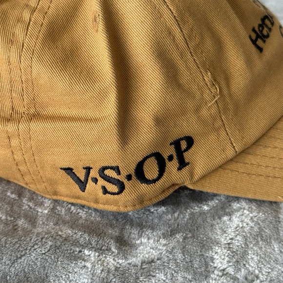 Field Grade "Hennything Goes" distressed hat wheat/tan color black embroidery. - Picture 8 of 12